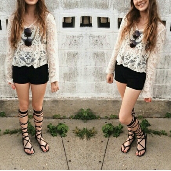 Gladiator lace sandals