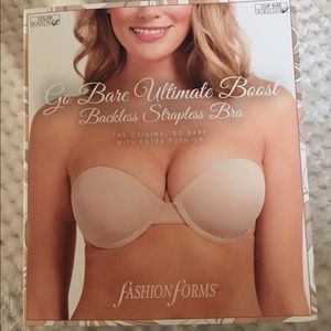 Go bare ultimate boost backless strapless bra! New