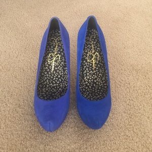 Jessica Simpson - America blue suede heels
