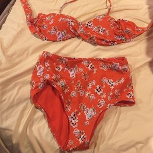 Roxy high waisted swim suit