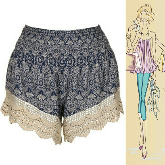 Ready For The Beach Crochet Shorts - Picture 2 of 4