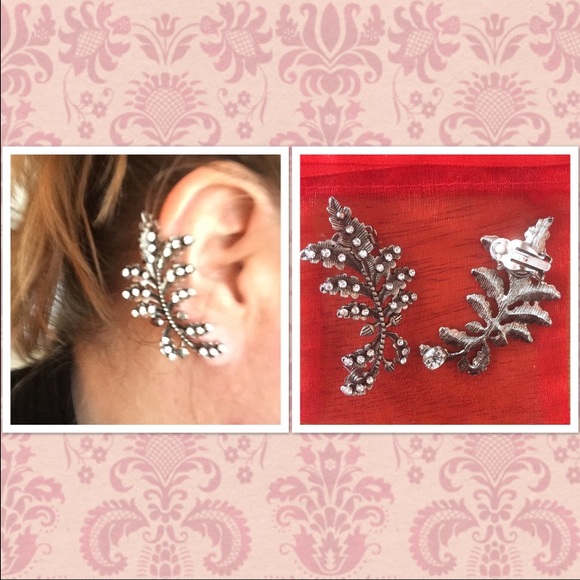Ear Cuff Leaf Earrings