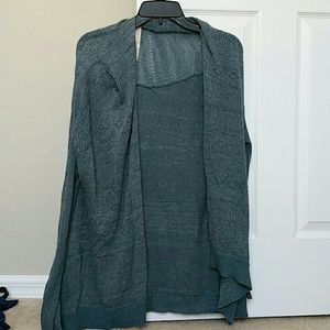 Blue and grey cardigan