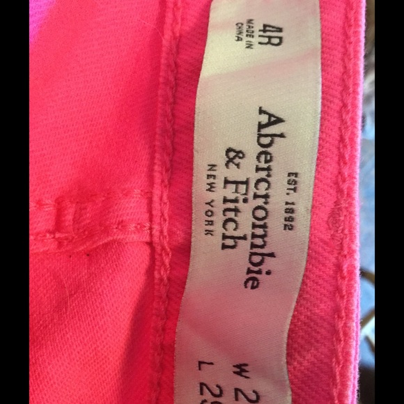 Size 4 Neon Pink Abercrombie & Fitch Jeans