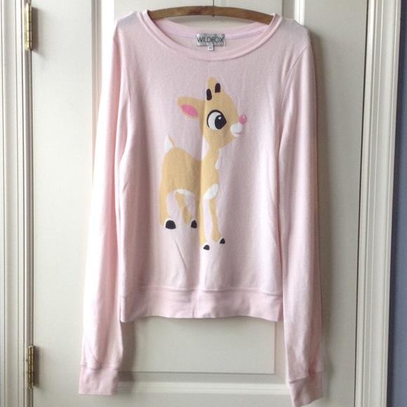 Wildfox Little Helper Deer Baggy Beach Jumper