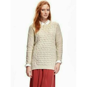 Cocoon Cable-Knit Sweater Tunic