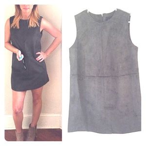 NWOT Lumiere Faux Suede Shift Dress