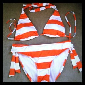 Orange & White Bikini