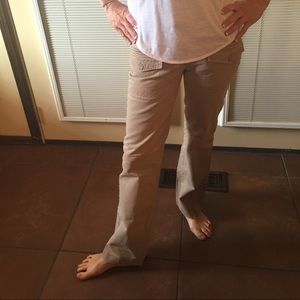 Tan denim trouser