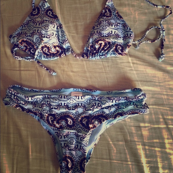 Light Blue patterned bikini