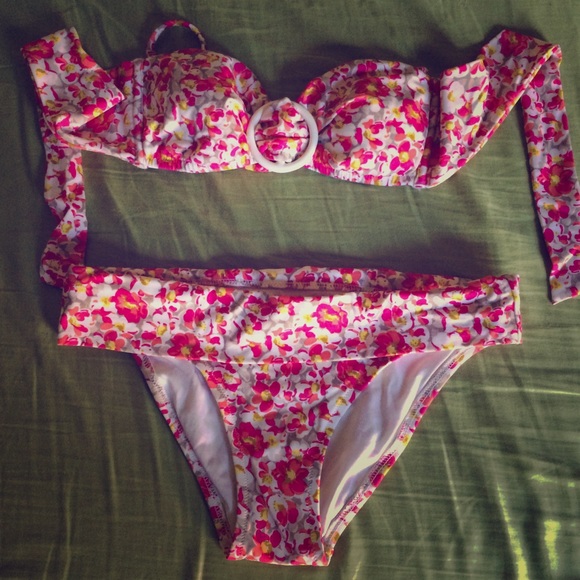 Pink Floral Bikini