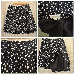 Navy polka dot skirt