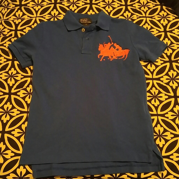 Blue little boys polo