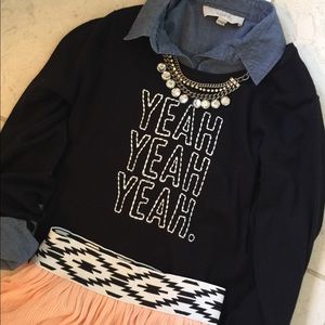 Embroidered graphic sweater by Ceilo