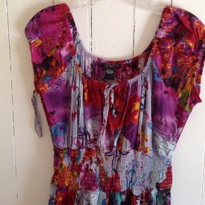 Retro Style Flouncy Floral Swing Dress