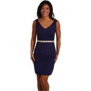 Lilly Pulitzer Navy & Gold Dress