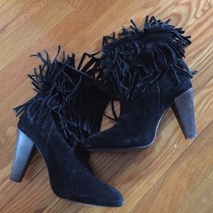 Joie black fringe bootie 37.5