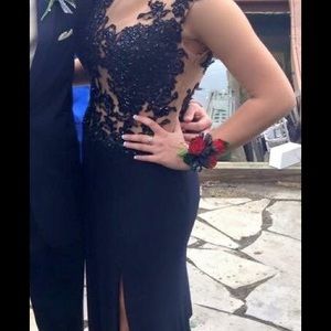 Black prom dress.