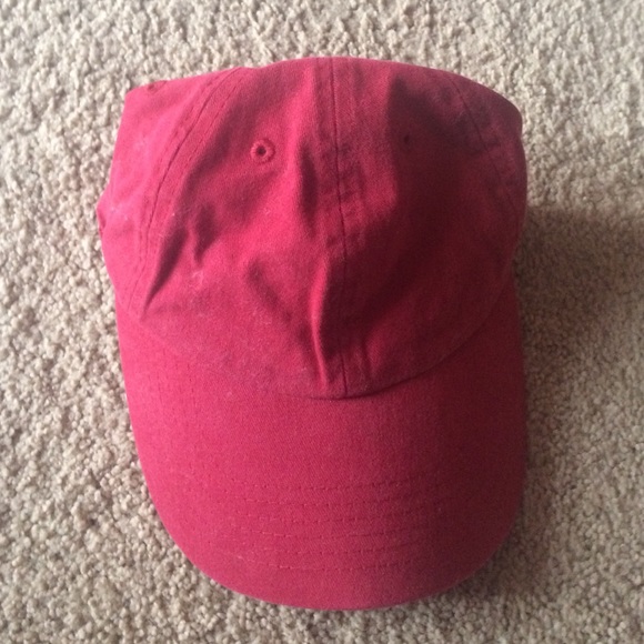 Plain red baseball hat