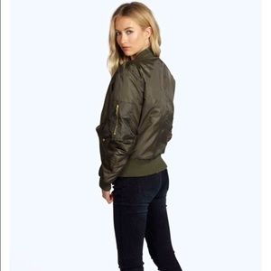 NWT Olive Bomber Jacket