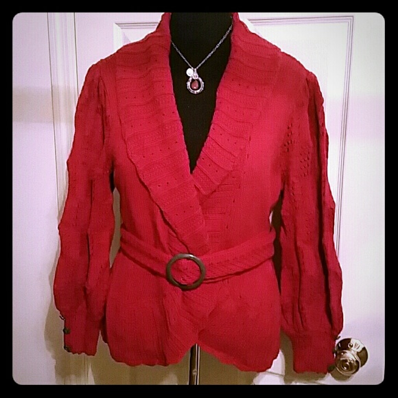 JH Collectibles Cranberry Red Sweater sz 2X