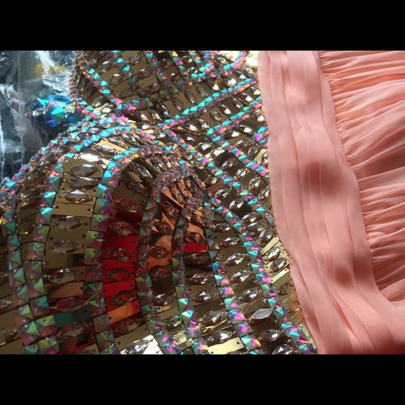 Coral Prom Dress - Picture 2 of 4