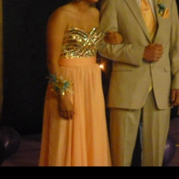 Coral Prom Dress - Picture 3 of 4