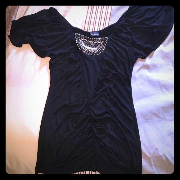 Size medium black Daytrip embellished top - Picture 1 of 4