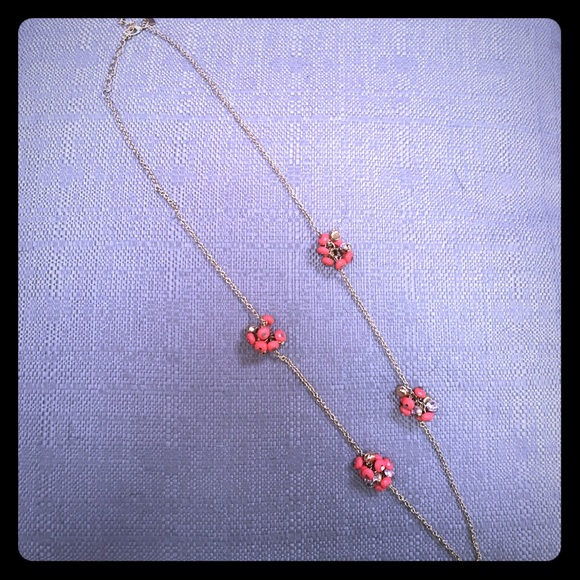 Banana Republic-Gold pink bauble necklace