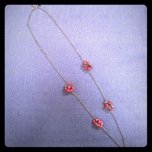 Banana Republic-Gold pink bauble necklace