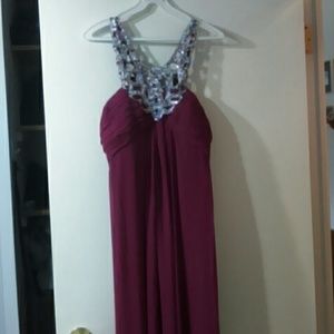 Burgundy prom dress