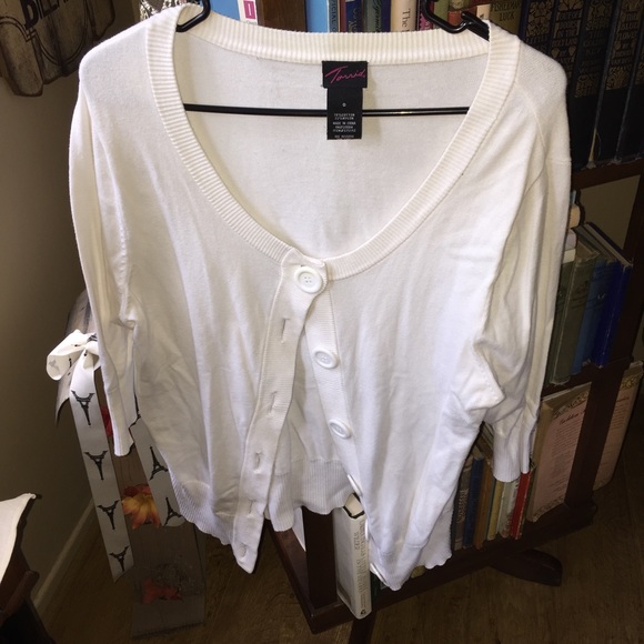 White cardigan