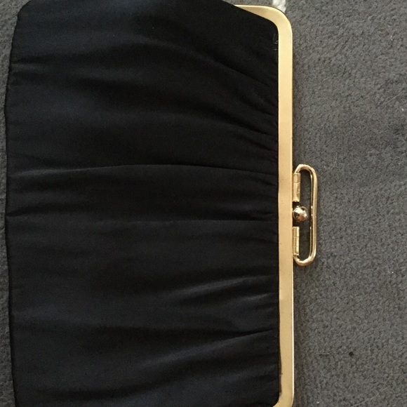 Black and gold clutch purse