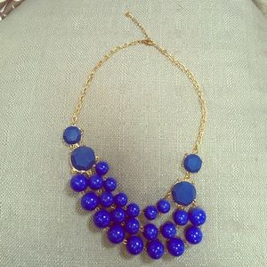 Gold and blue marble necklace