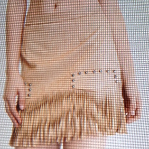 FAUX SUEDE SKIRT-PRICE IS FIRM - Picture 2 of 4