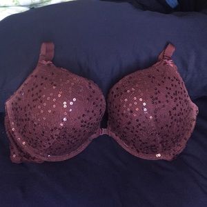 Aerie Maroon Sequined bra! 34D and beautiful!