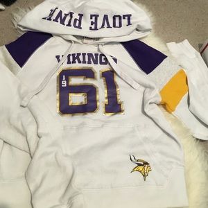 Cropped PINK Vikings hoodie