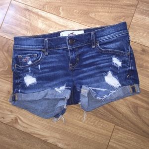 Low rise jean shorts