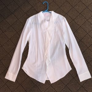 Crisp white collared blouse