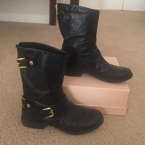 Steve Madden faux leather short boots