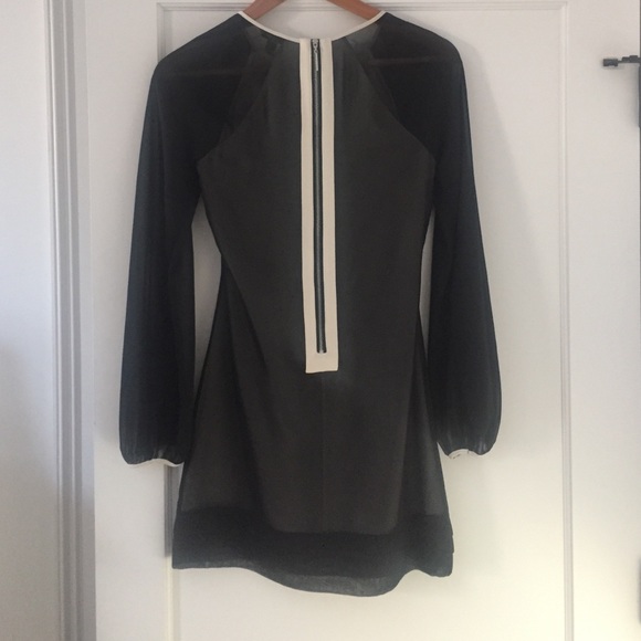 Ted Baker Black Longsleeve Beaded Neckline Dress - Picture 2 of 4