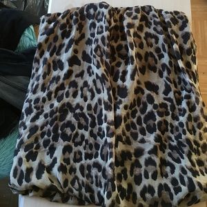 Leopard strapless shirt