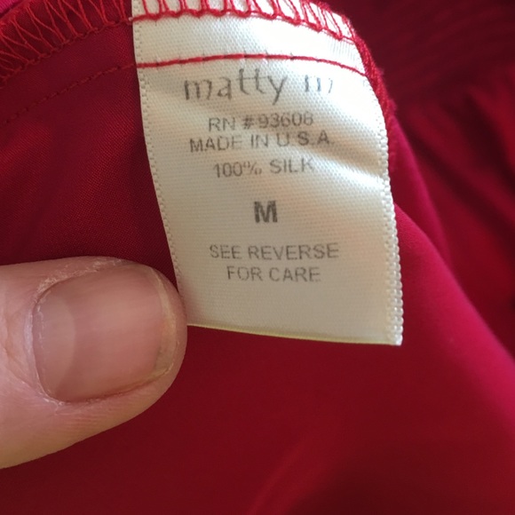 Matty silk red dress medium - Picture 3 of 4