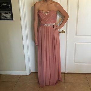 Beautiful blush beaded gown. Only worn once!