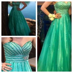 Turquoise ball gown