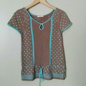 Urban outfitters polka dot short sleeve top