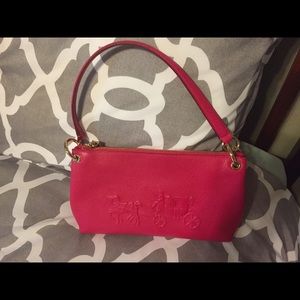 Hot pink Authentic coach handbag! Used once!
