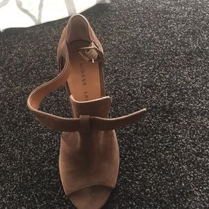 Brown high heels sandal