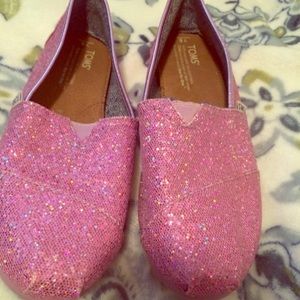 pink sparkly TOMS