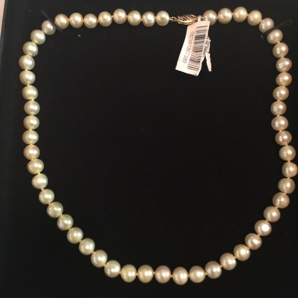 Pearl and 14k Gold Necklace - New - Macy's. - Picture 1 of 4